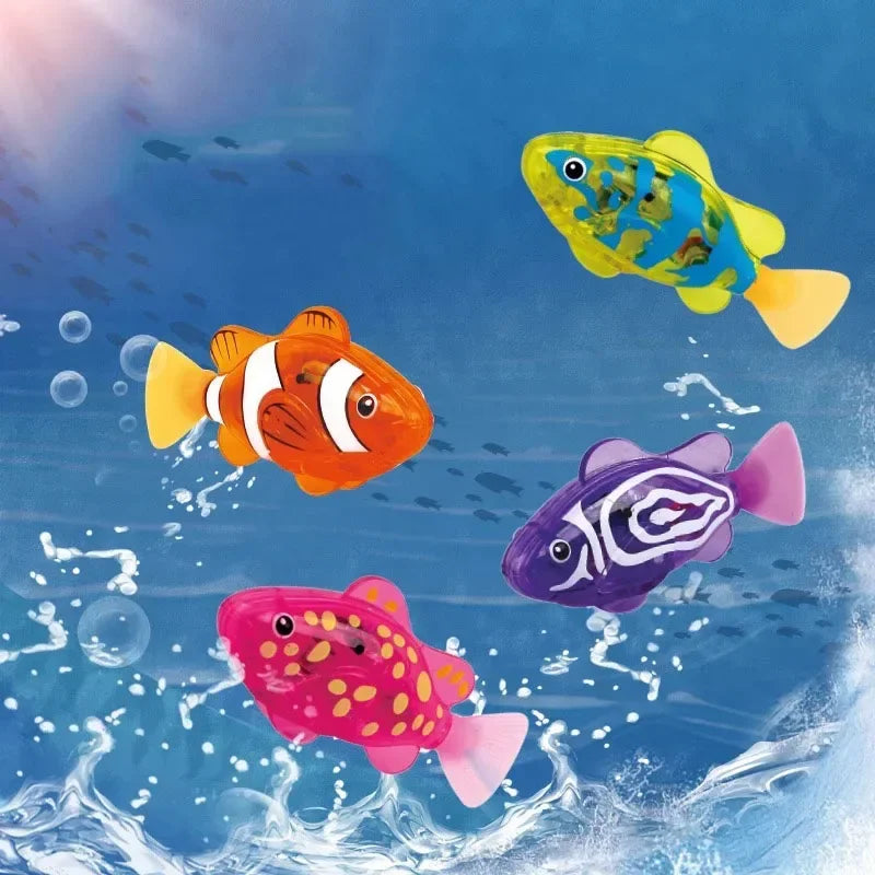 Cat Toys Interactive Robot Fish LED Lighted Water Activated