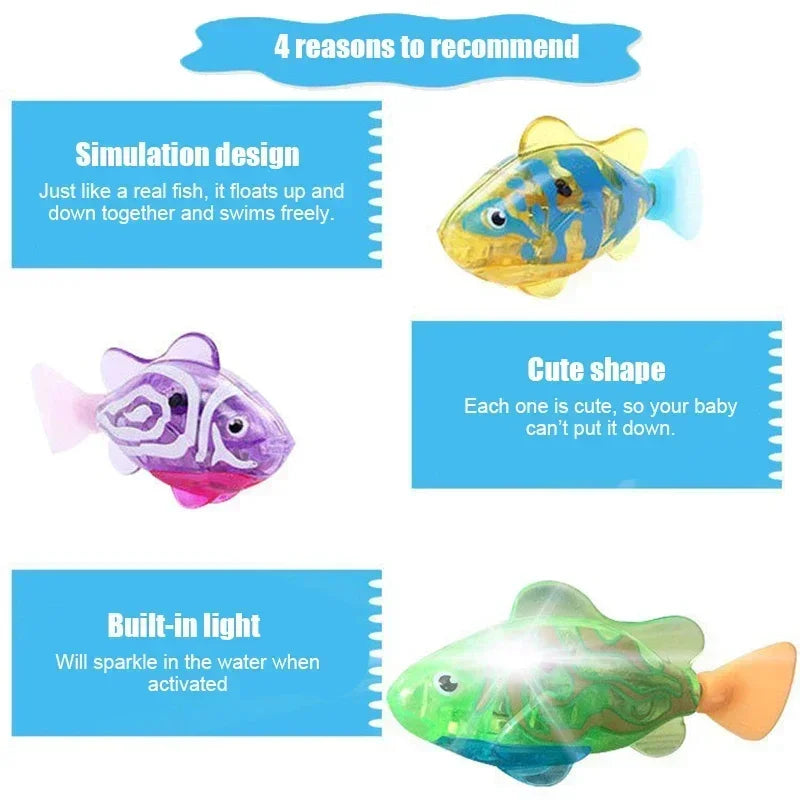 Cat Toys Interactive Robot Fish LED Lighted Water Activated