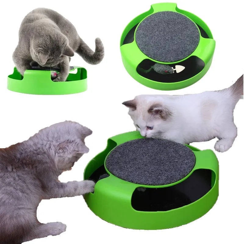 Cat Toy Turntable Roller Mouse Toys Interactive Intelligence Training 