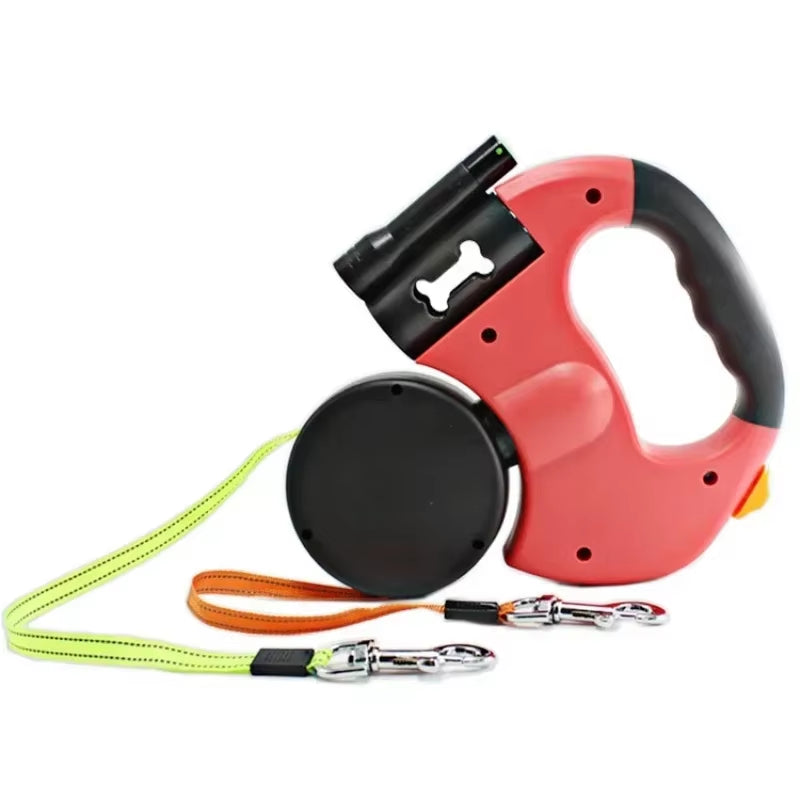 LED Automatic  with Two-Headed  Dog Leash  Chain 