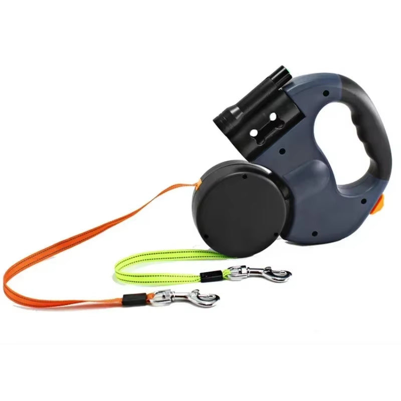 LED Automatic  with Two-Headed  Dog Leash  Chain 