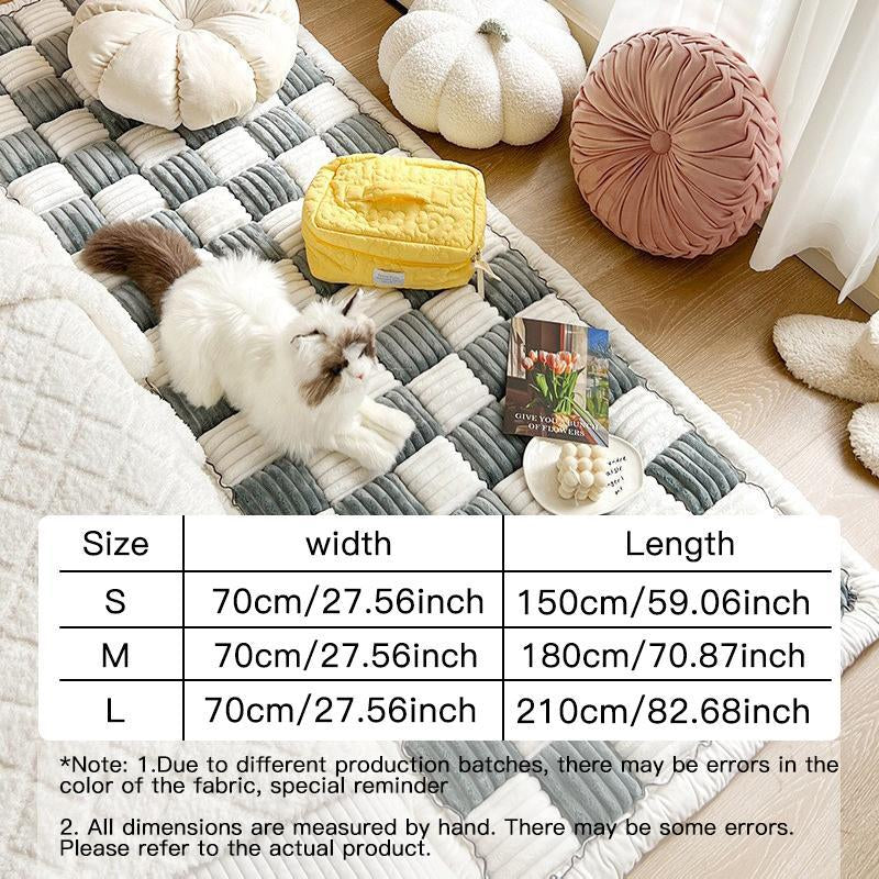 Plaid Pattern Pet Bed, Soft Comfortable Pet Mat, Comfortable Pet Sleeping Blanket, Indoor Pet 