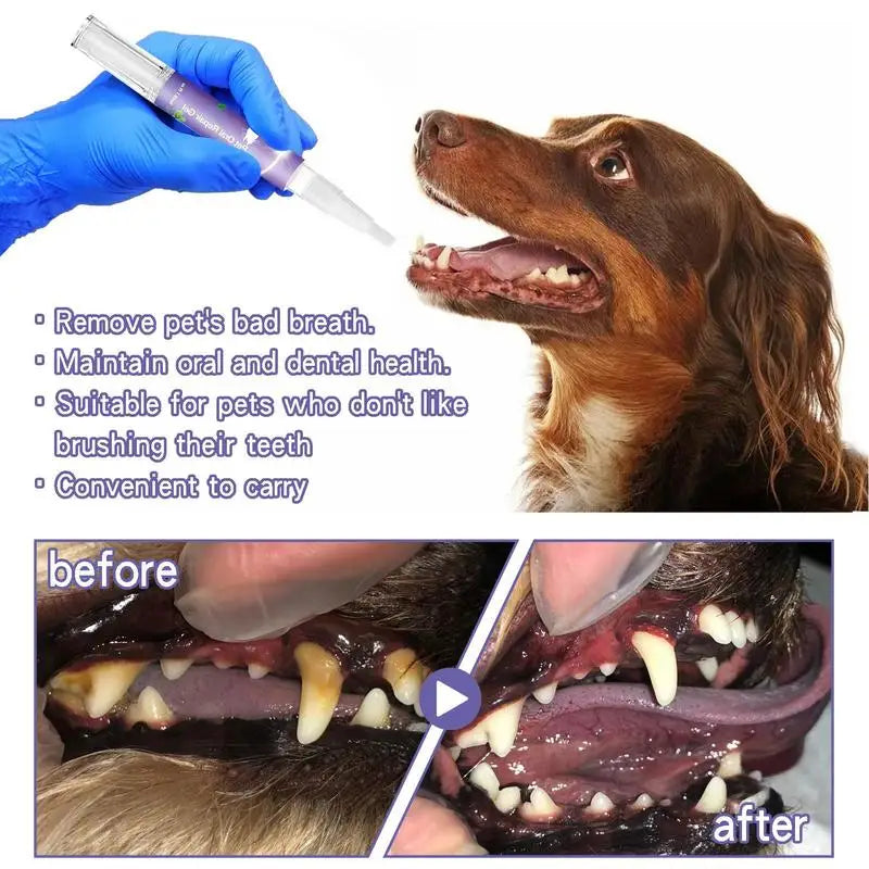 Pet Oral Repair Gel Tooth Repair Teeth Brushing Cleaner Natural Dogs Cats Toothpaste Gel 