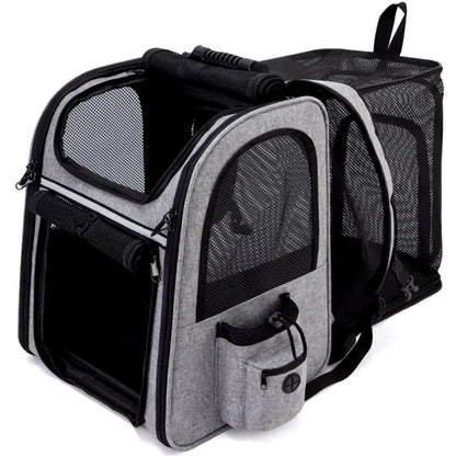 Portable Double Shoulder Cat Bag, Foldable Puppy Backpack, and  Pet Bag