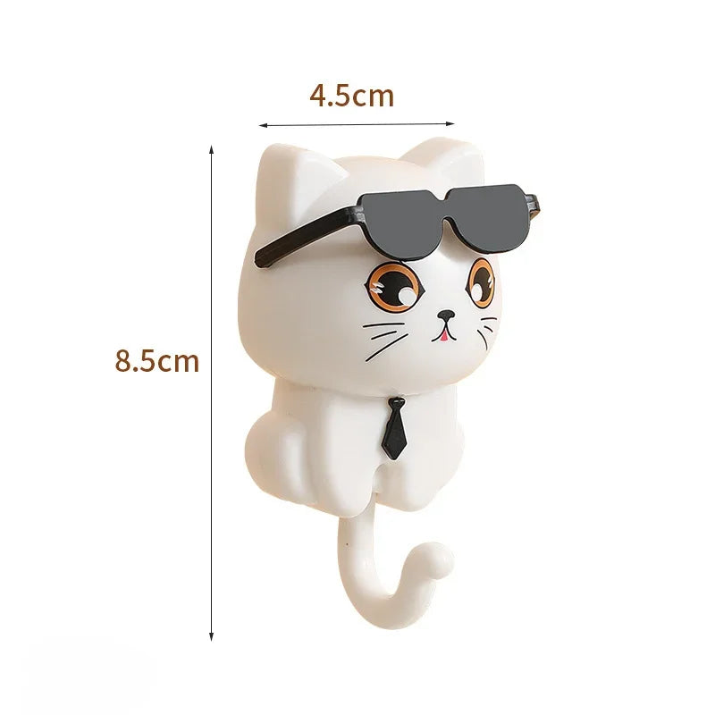 1Pcs Kitten Hooks Cartoon Cats  Decorative Hooks Storage Racks for Keys  
