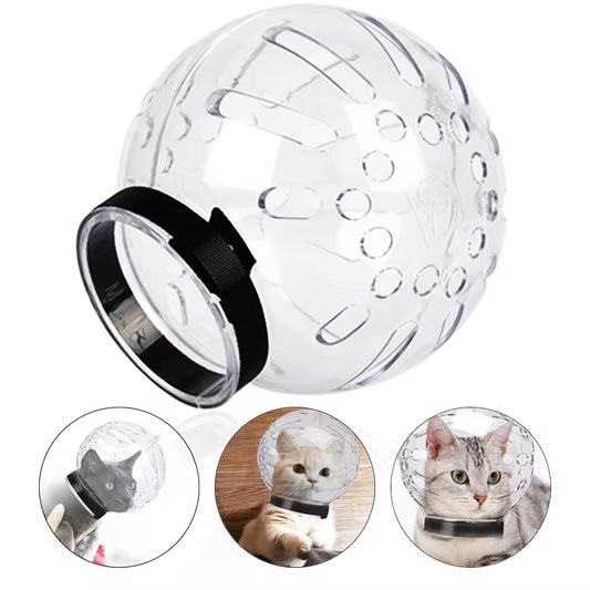 Cat Muzzle Anti-Bite Breathable Protective Space Hood Anti-Licking Cats Bathing Grooming 