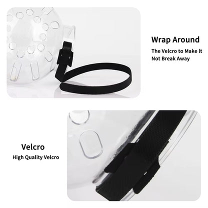 Cat Muzzle Anti-Bite Breathable Protective Space Hood Anti-Licking Cats Bathing Grooming 