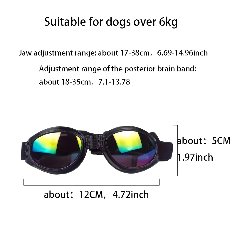 Adjustable Padded Sunglasses Goggles Pet Accessories for Medium Dogs