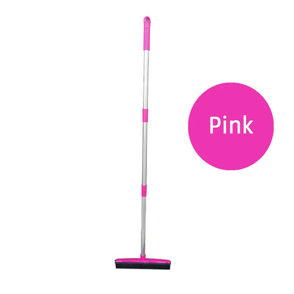Pet Hair Rubber Broom Floor Brush for Carpet Dog Hair Remover with Built in Squeegee Silicone Broom 