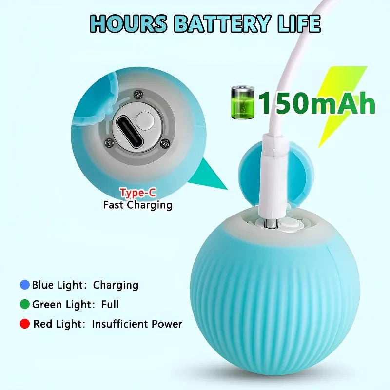 Cat Interactive Ball Smart Pet Cat Toys  Automatic Rolling Magic Ball Cat Game Accessories