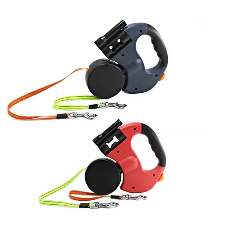 LED Automatic  with Two-Headed  Dog Leash  Chain 