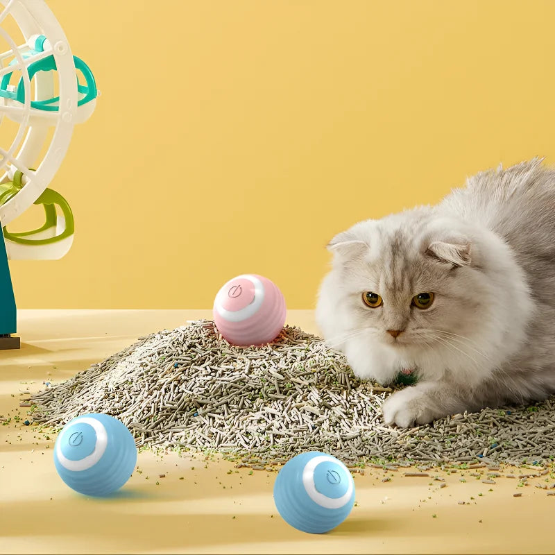 Cat Interactive Ball Smart Pet Cat Toys  Automatic Rolling Magic Ball Cat Game Accessories