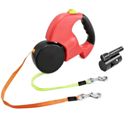 LED Automatic  with Two-Headed  Dog Leash  Chain 
