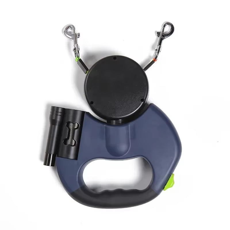 LED Automatic  with Two-Headed  Dog Leash  Chain 
