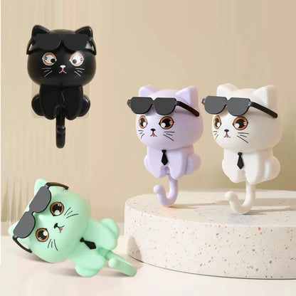 1Pcs Kitten Hooks Cartoon Cats  Decorative Hooks Storage Racks for Keys  