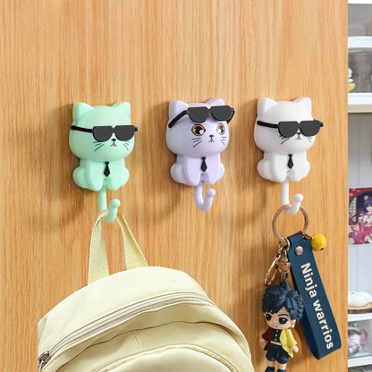 1Pcs Kitten Hooks Cartoon Cats  Decorative Hooks Storage Racks for Keys  