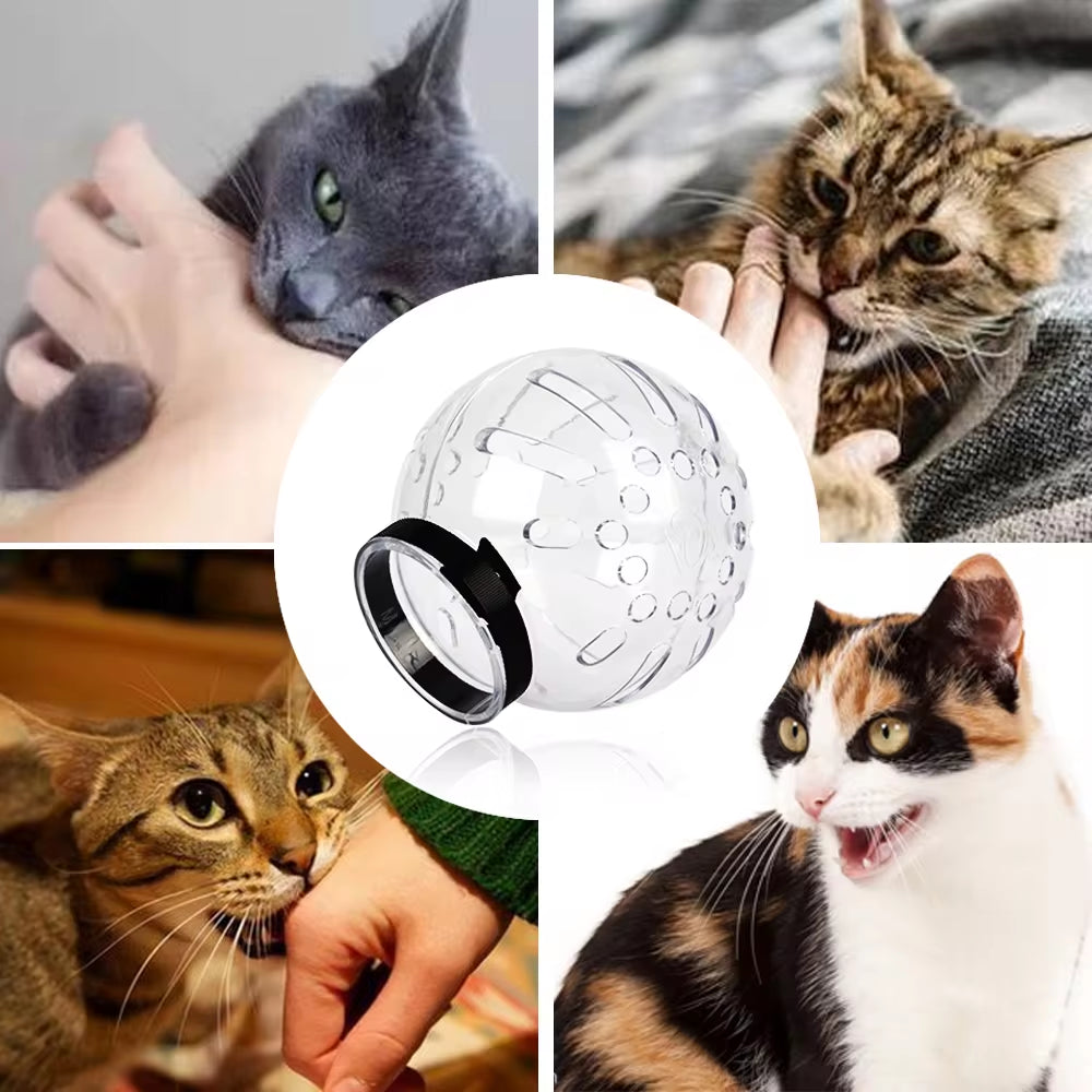 Cat Muzzle Anti-Bite Breathable Protective Space Hood Anti-Licking Cats Bathing Grooming 