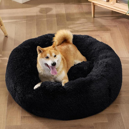 Donut Calming Dog Warm Cozy Fluffy Pet Bed for Dogs 
