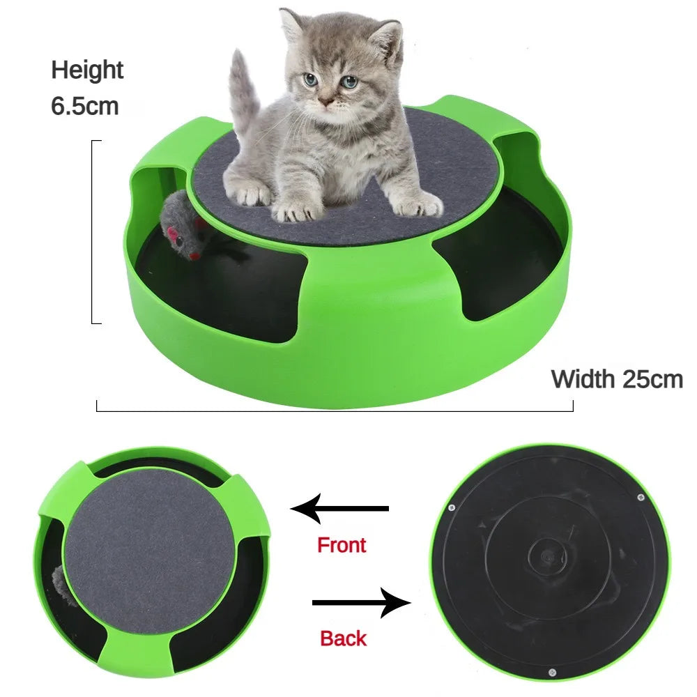 Cat Toy Turntable Roller Mouse Toys Interactive Intelligence Training 