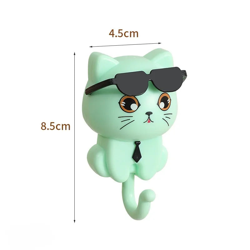 1Pcs Kitten Hooks Cartoon Cats  Decorative Hooks Storage Racks for Keys  
