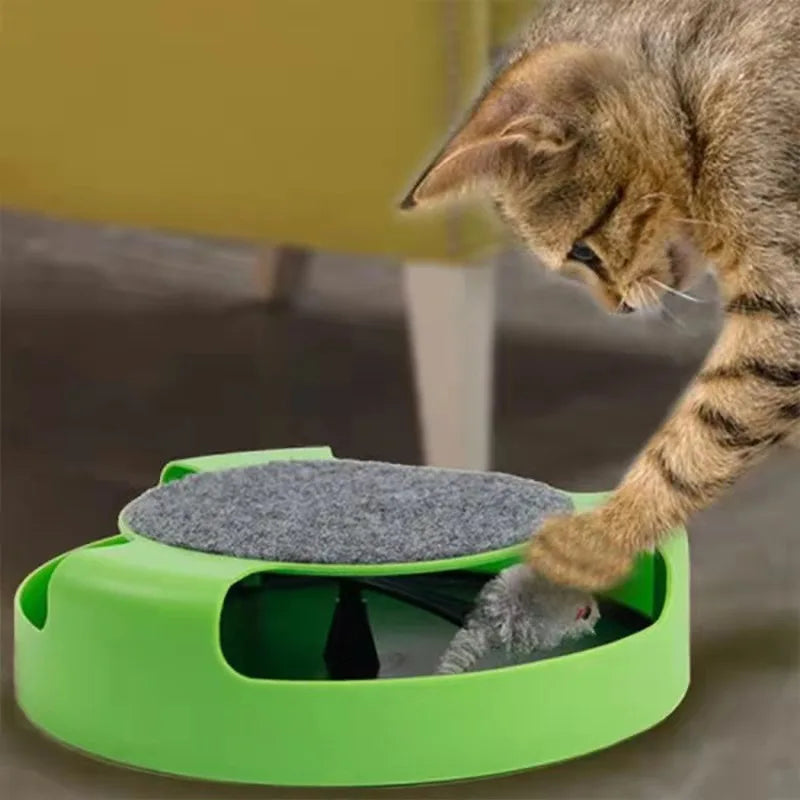 Cat Toy Turntable Roller Mouse Toys Interactive Intelligence Training 