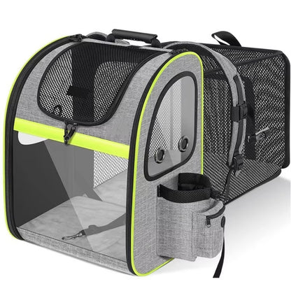 Portable Double Shoulder Cat Bag, Foldable Puppy Backpack, and  Pet Bag