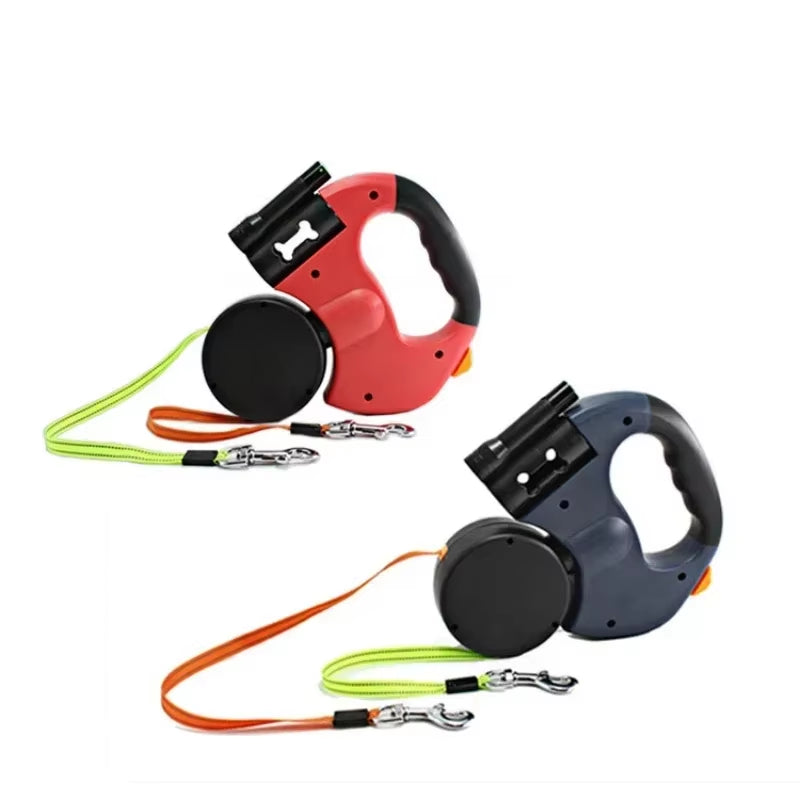 LED Automatic  with Two-Headed  Dog Leash  Chain 